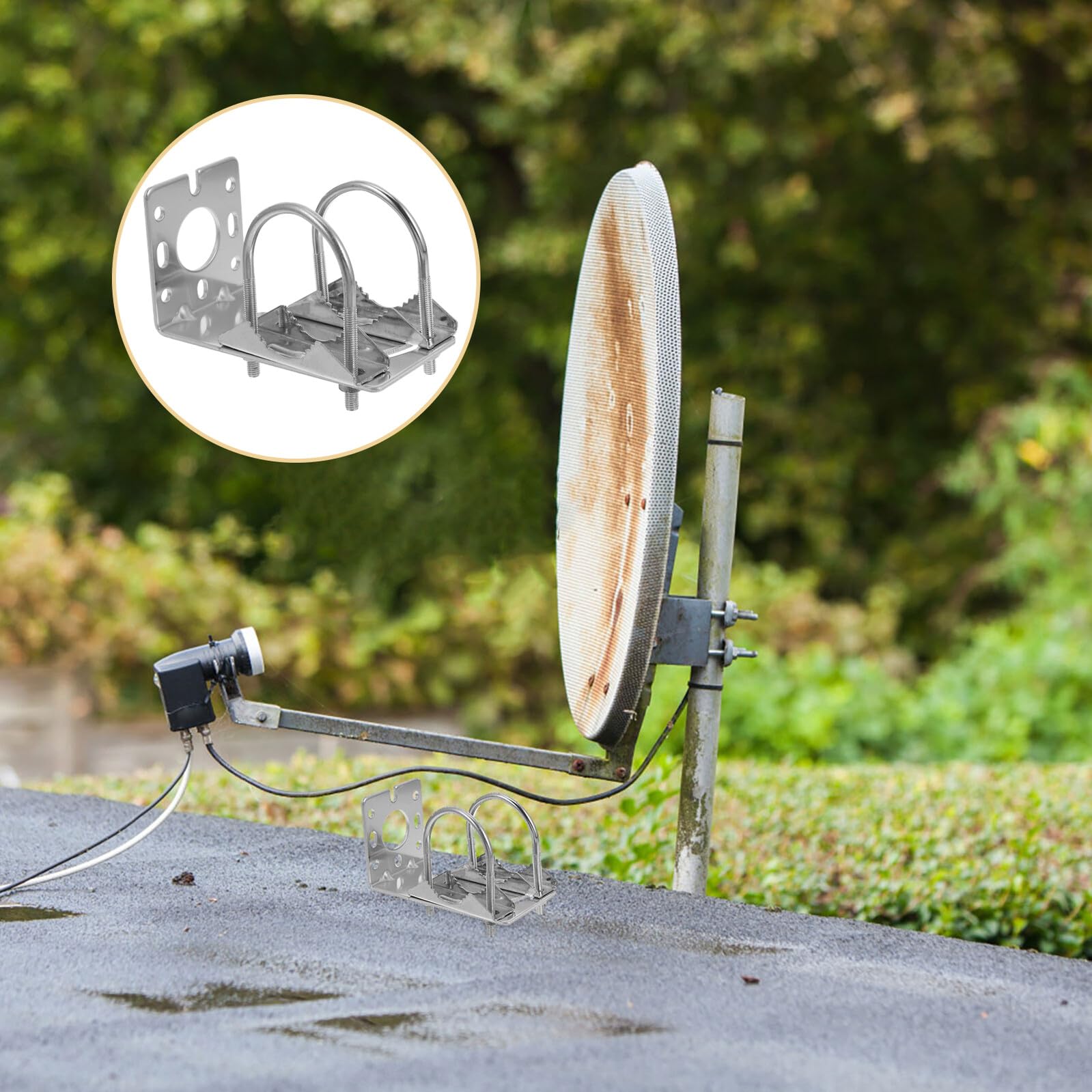 NOLITOY 4 Piezas Soporte de Antena Exterior para Pared Accesorios de Hardware Antioxidantes Soporte de Antena para Exteriores Hogar Montaje de Poste