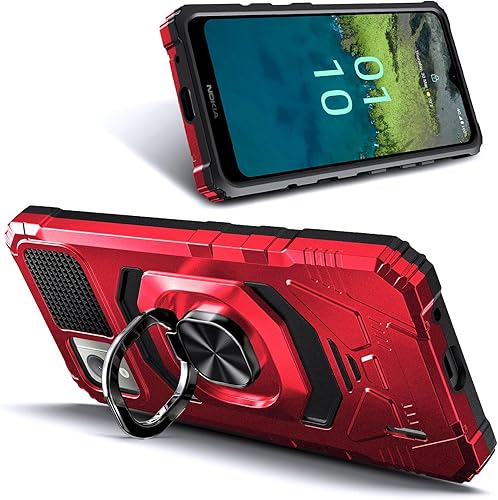 Miniatura 2 de NZND Funda para Nokia C110 con protector de pantalla de vidrio templado (cobertura máxima), protección de cuerpo completo grado militar, funda