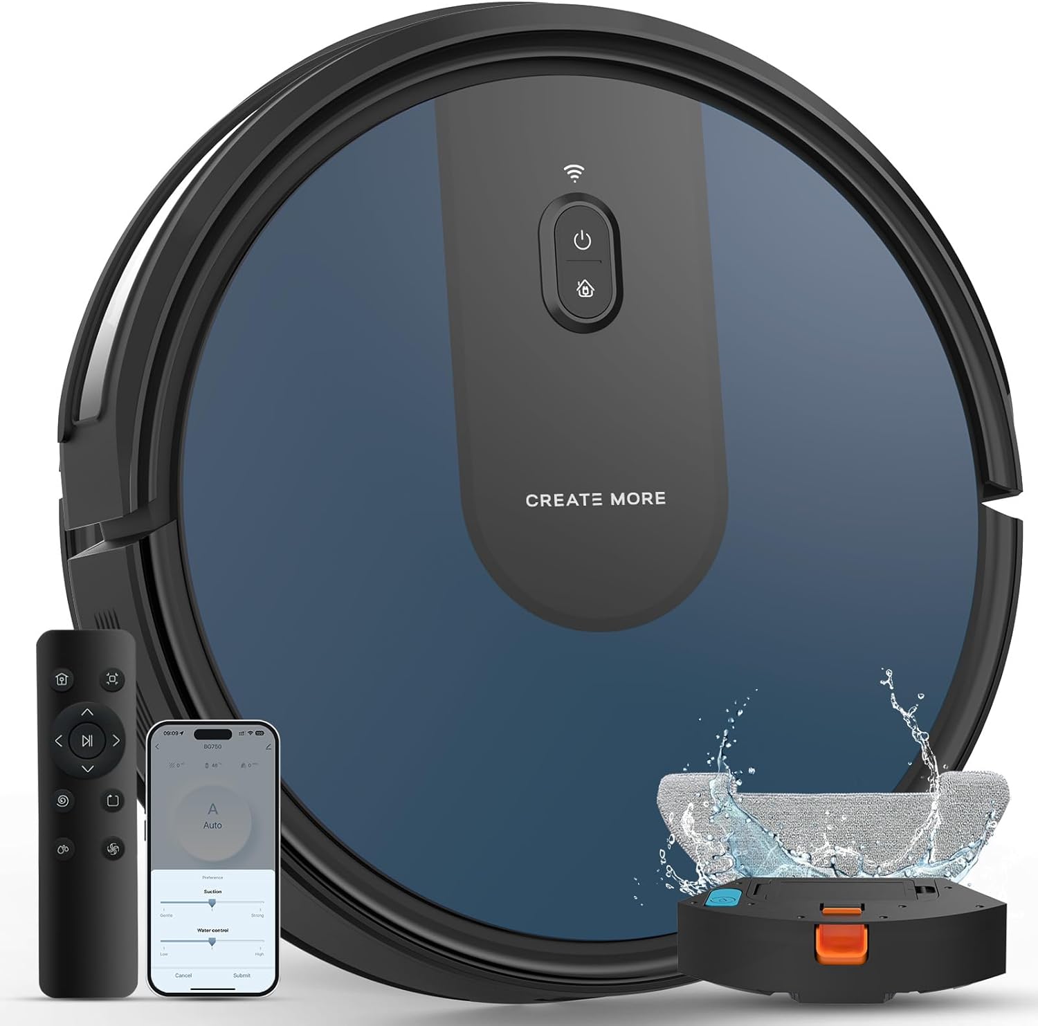 Create More Robot Vacuum Cleaner with Mop