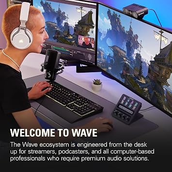 Elgato USB Audio Mix Bundle - Audio Mixer, Studio Controller, USB Condenser Microphone for Podcasting, Streaming, Gaming, Content Creators, Customizable Touch Strip, dials and LCD Keys, PC/Mac