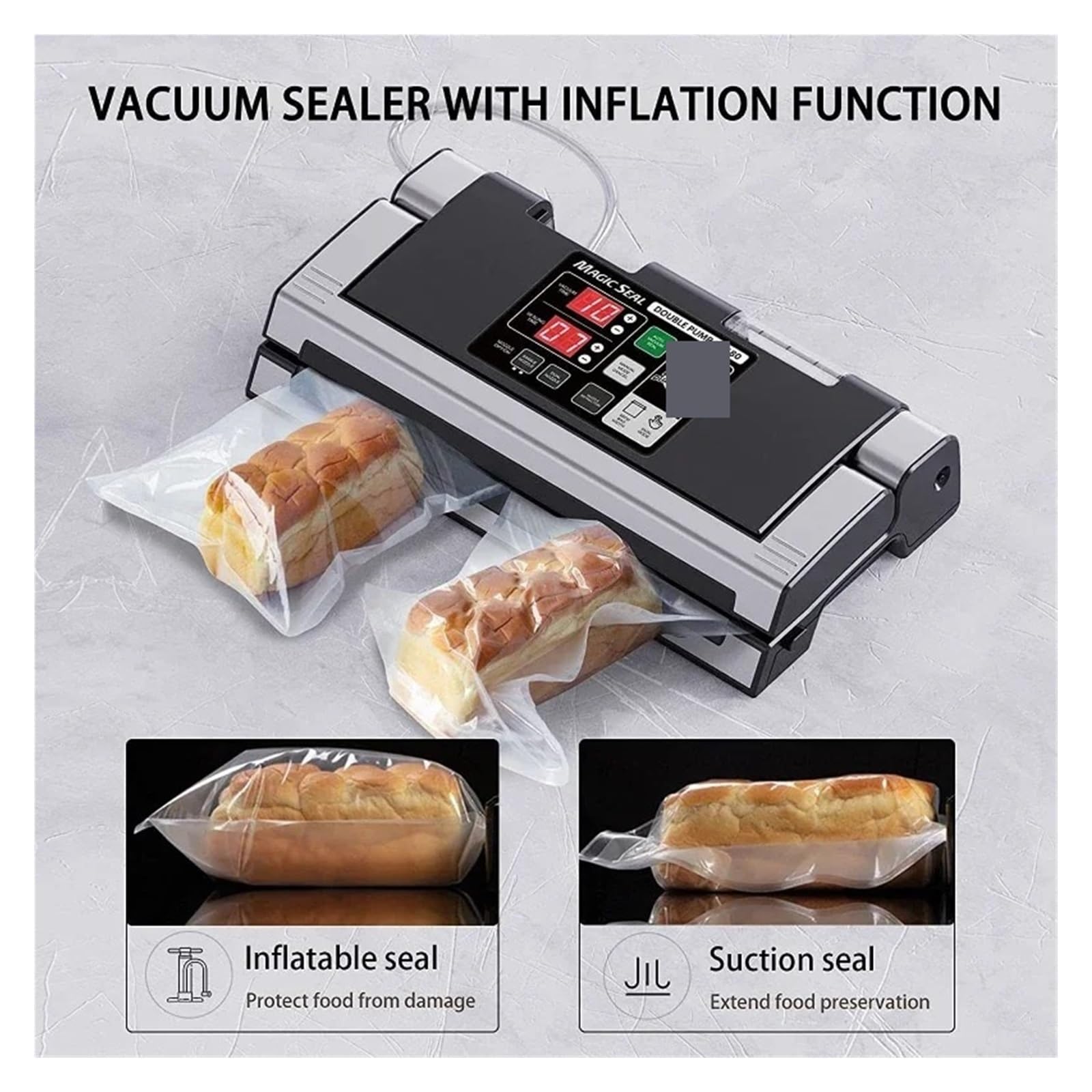 Scelleuse sous vide alimentaire 40cm, Machine d'emballa sous vide professionnelle for sacs humides, scelleuse sous vide domestique