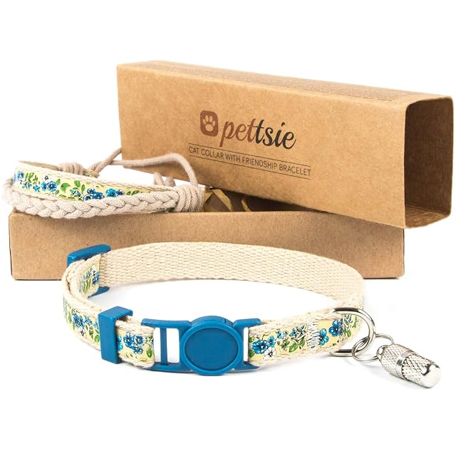 Collar para Gatos con Hebilla de Seguridad y Brazalete de Amistad Marca Pettsie