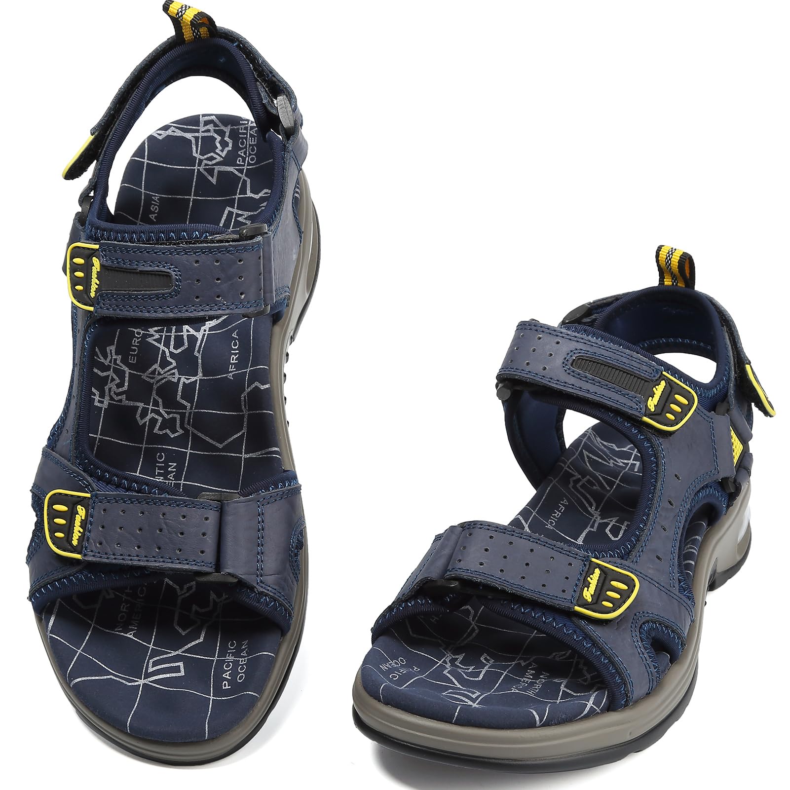 Lvptsh Sandali Sportivi Uomo Cuoio Estivi Trekking Sandali da Mare All'aperto Spiaggia Pescatore Antiscivolo