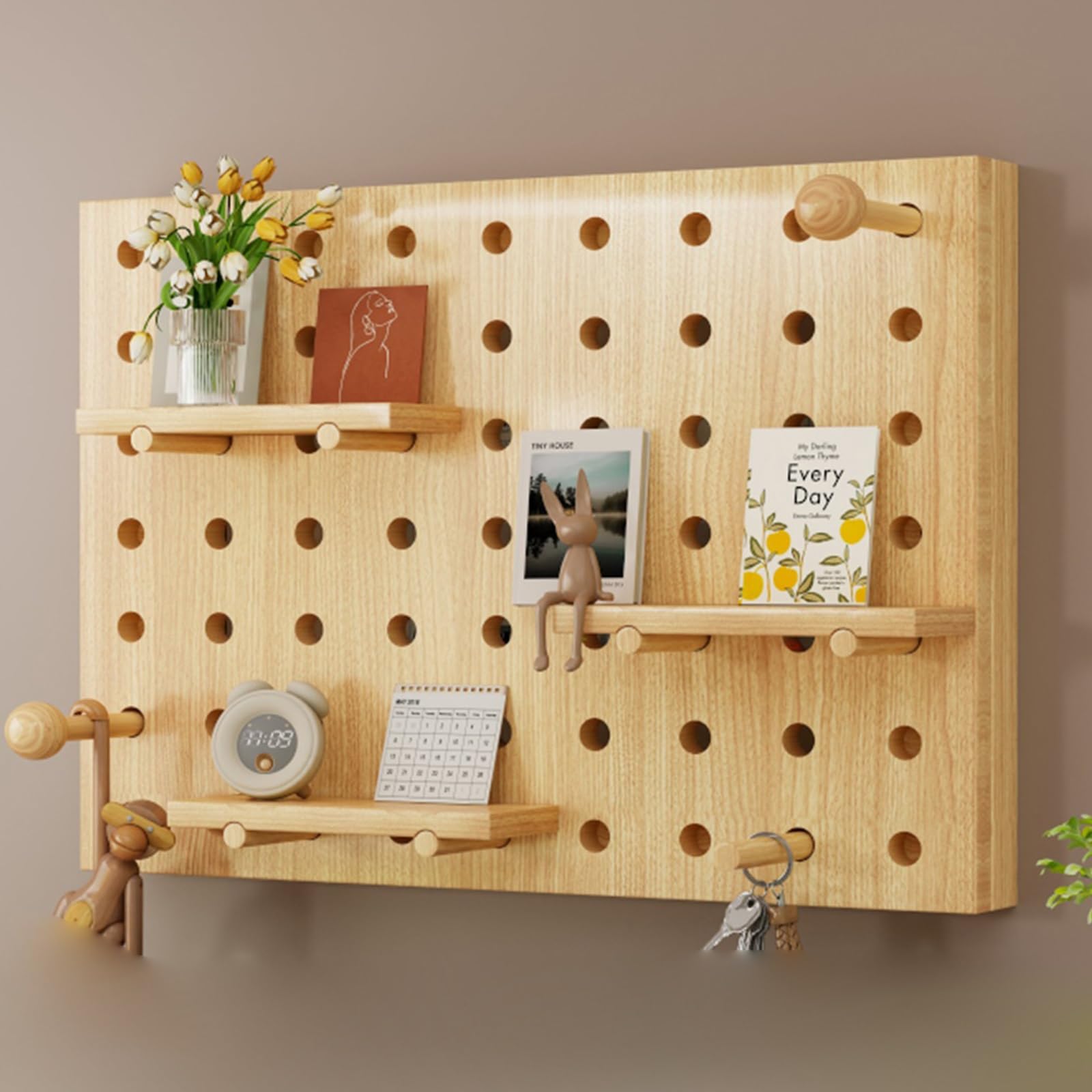 Multifuncionales De La Tapa Contador Luz Pueden Almacenar Artículos, Cuadro para Tapar Cuadro Electrico del Hogar del Interruptor Montada En La Pared(Across,40 * 30CM_Original Wood)
