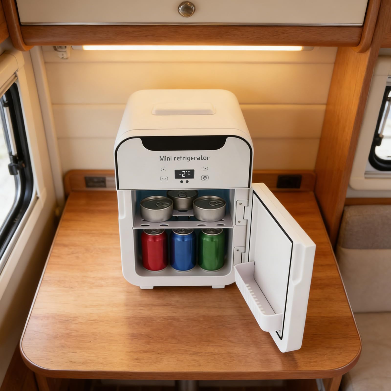 Mini Kühlschrank 16L Wärmefunktion für Auto Büro Kosmetik Getränke | 16L Mini Kühlschrank Für Zuhause Und Auto, Mit Kühl- Und Wärmefunktion Für Getränke, Kosmetik, Mahlzeiten Und Reisen