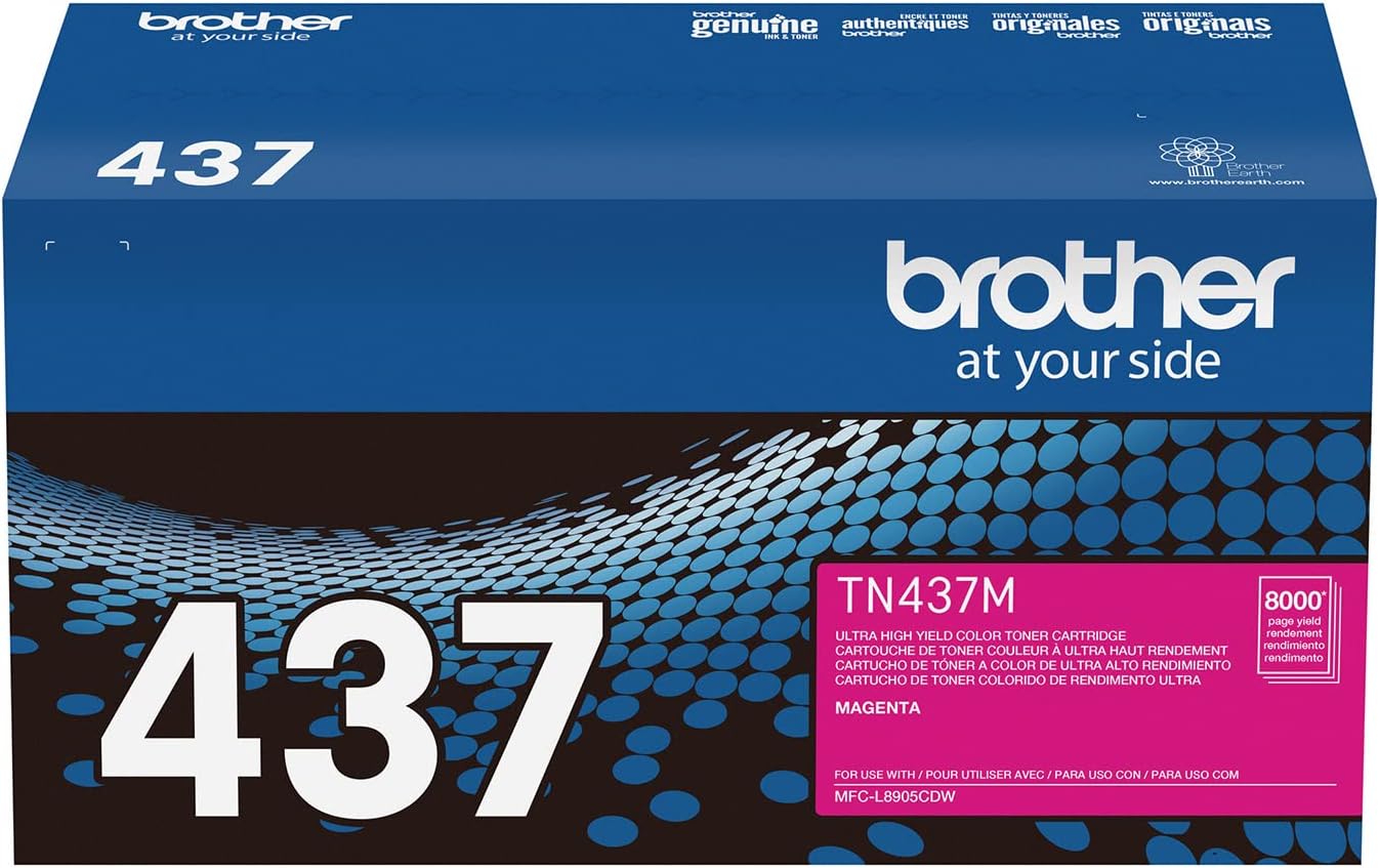 Brother Genuine TN437M Ultra High Yield Magenta Toner Cartridge