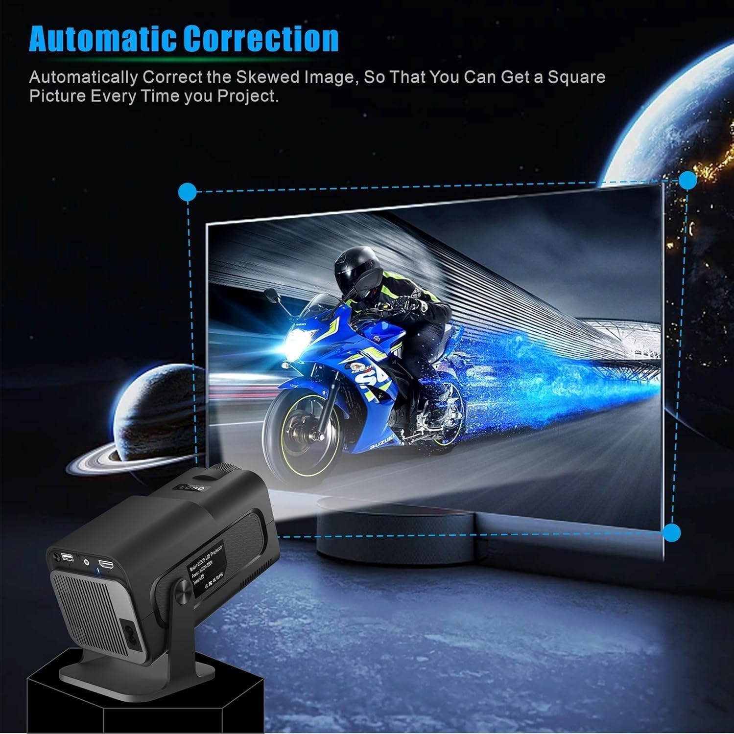 HILEXI Mini Projector - 4K Android Streaming -5