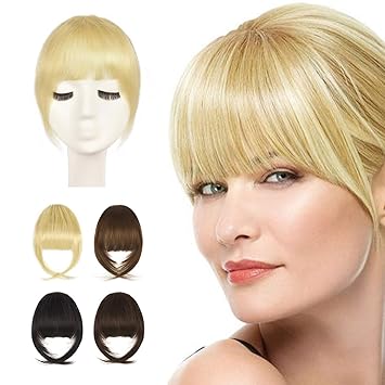 Blonde clip in bangs Clearance