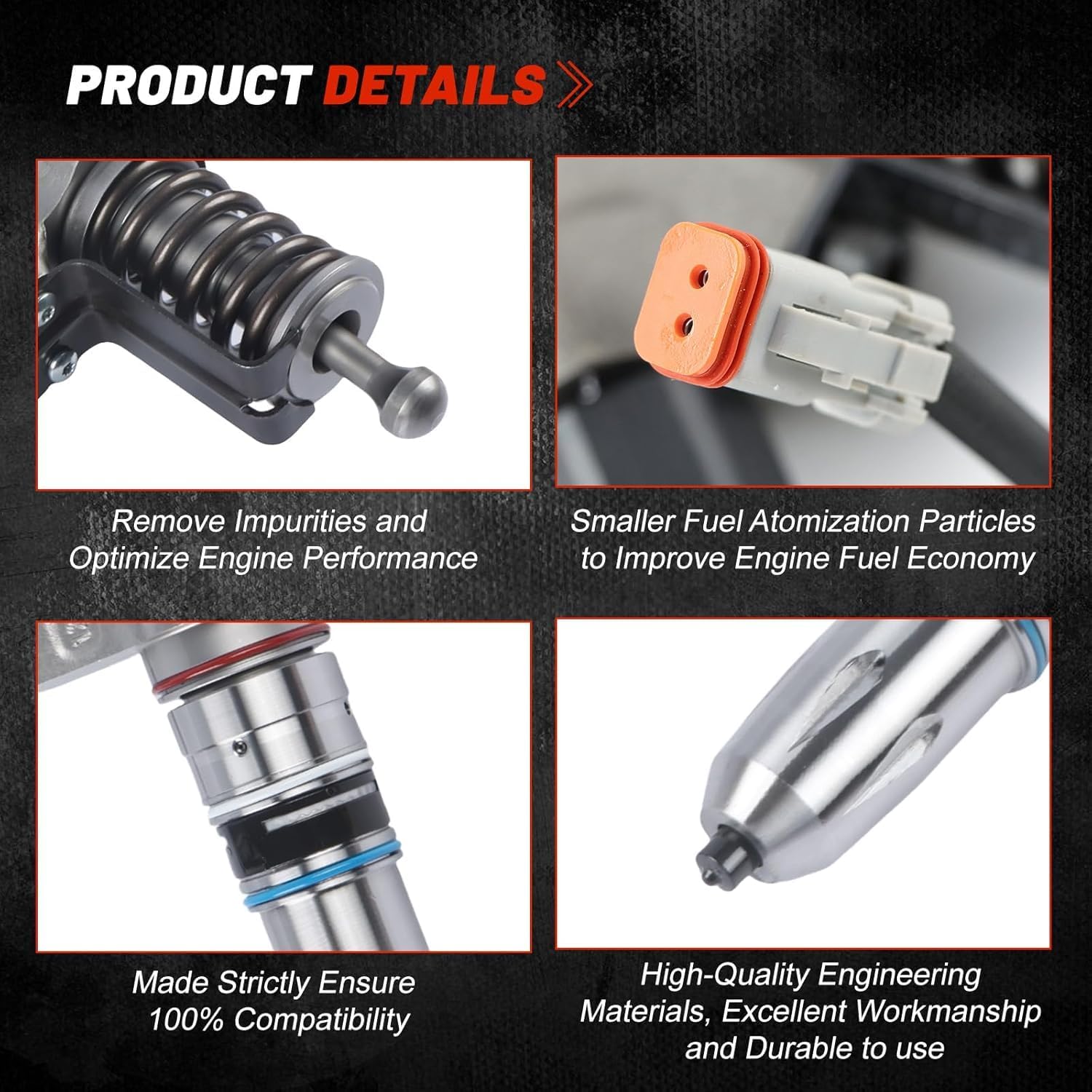 3411764 3411764RX 3411764PX EX631764 Diesel Fuel Injector for Cummins N14 Celect Plus Engine Freightliner Kenworth Peterbilt International Medium Heavy Duty Truck