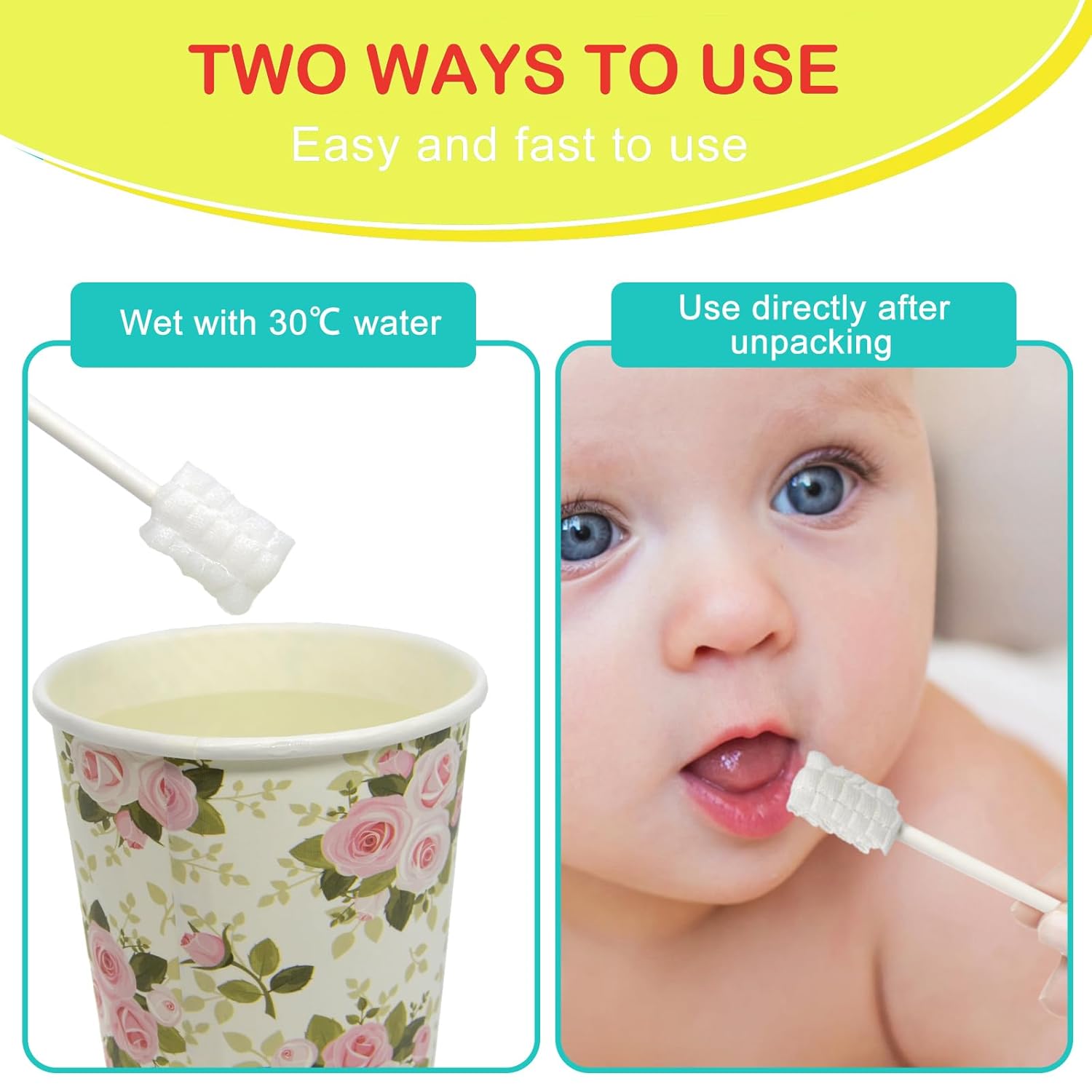 200 PCS Baby Tongue Cleaner,Disposable Baby Mouth Cleaner Stick Dental Care for 0-36 Month