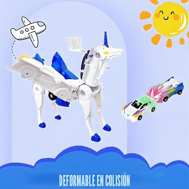 Foto 2 de 4 de JOYVOVO Unicorno Robot Juguete, Transformación Coche Robot Juguete Regalo Niños, Figuras Transformables