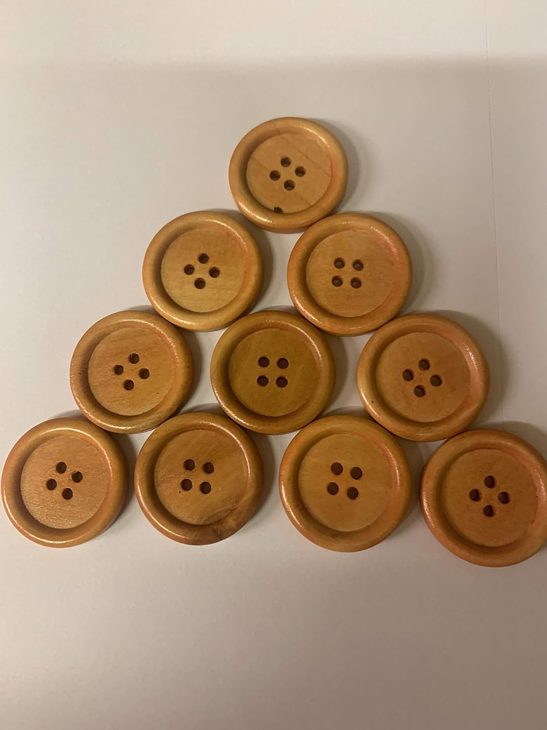 The Bead and Button Box 10 Light Golden Brown Sewing Buttons 23mm