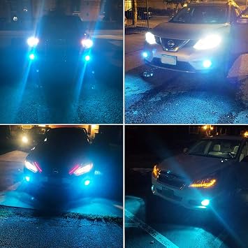 9006 LED Fog Light DRL Bulbs, 2400 Lumens Extremely Bright HB4 9006LL 9006XS Bulbs Replacement for Cars, Trucks, Ice Blue