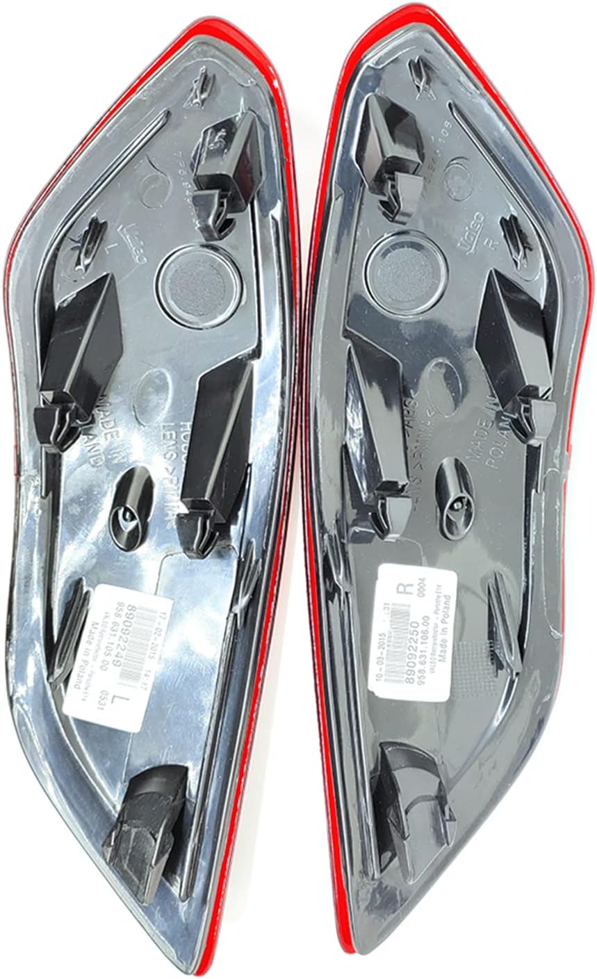 Rear Reflector for 11-14 Porsche Cayenne 92A 958 Fit Basic Turbo GTS Sport S 3.0L 3.6L 4.8L 2011 2012 2013 2014 bumper Left Right Driver Side 95863110500 95863110600 (Pair)