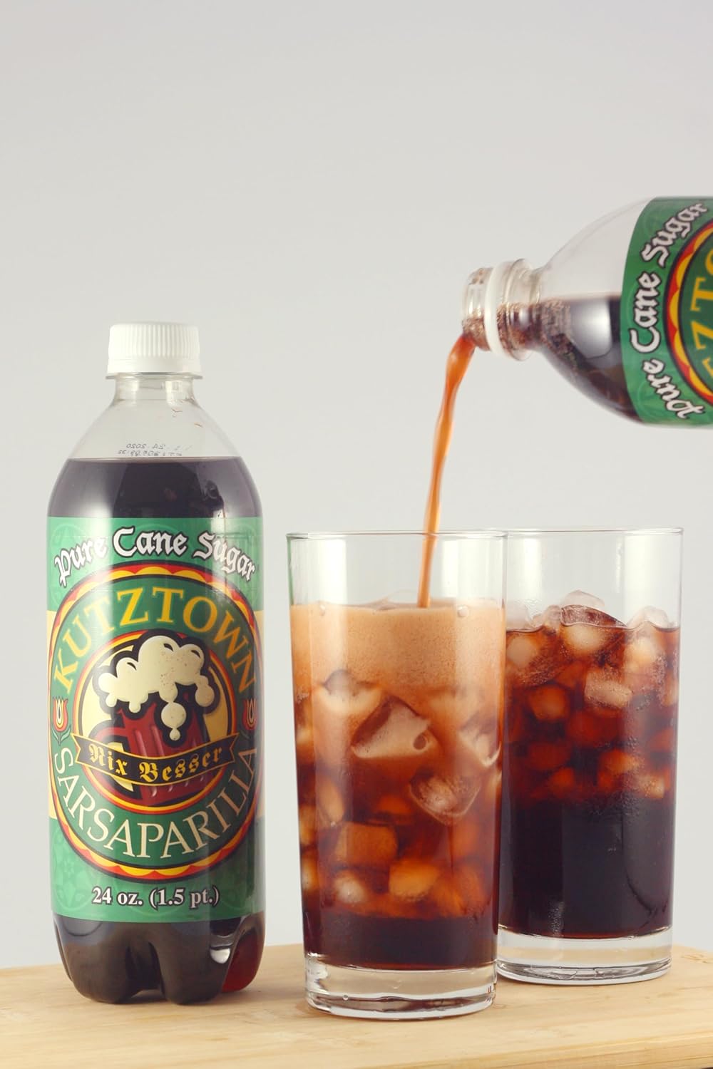 AmishTastes Sarsaparilla Soda, Kutztown "Nix Besser" PA Dutch Style, 24 Oz. (Pack of 8)