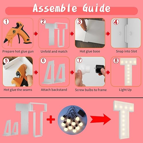 Vista 49 de Marco de números iluminados de 4 pies precortado, números de marquesina gigante, números 7, números de mosaico para globos, decoraciones de Número