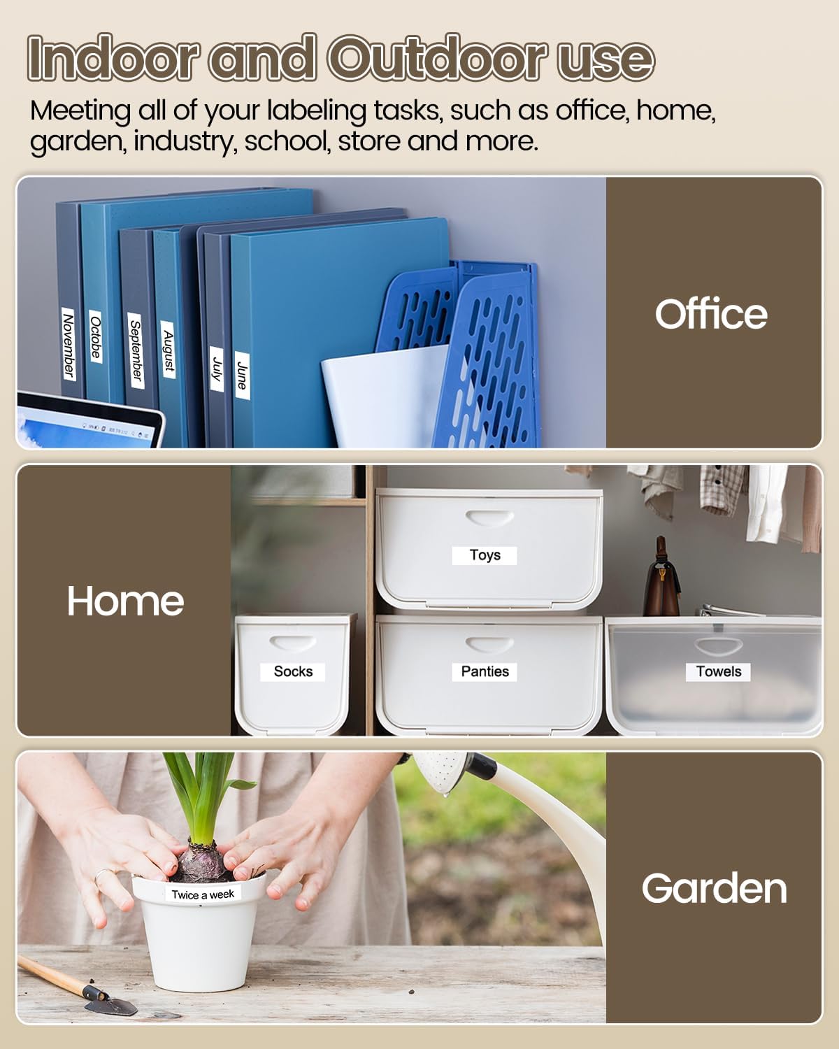 TZe-231 TZe231 TZe TZ 12mm 0.47 Laminated Black Ink on White Tape Replacement for Brother P Touch Label Maker Tape, Compatible with Brother PT-H110 PT-D210 PT-D220 PT-1290 PT-1880, 2-Pack - Image 5