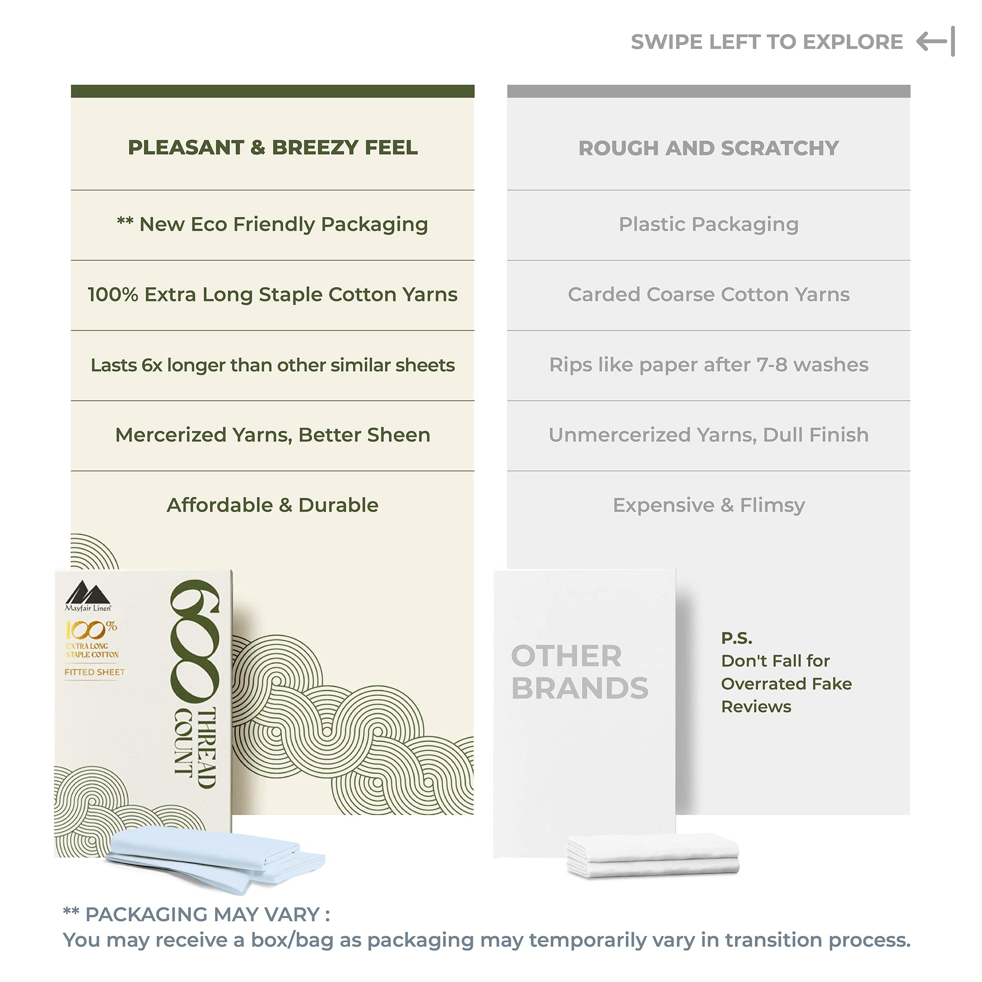 Mayfair Linen 100% Cotton Queen Fitted Sheet Only - 600 Thread Count Cotton Fitted Sheet Queen, Luxuriously Soft, Durable, Cooling 16" Deep Pocket Sateen Weave Bottom, Luxury Hotel Quality - Red