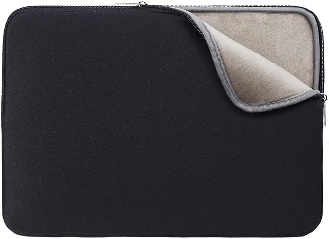 RAINYEAR 14 Inch Laptop Sleeve Protective Case Soft Lining Padded Zipper Cover Carrying Bag Compatible with 14" Notebook Computer Tablet Ultrabook Chromebook(Black,Upgraded Version)