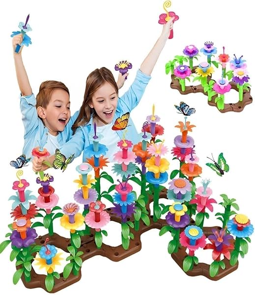 Hyd 52 Parça Bahçe Çiçek Yapım Seti Yapı Blokları Yapboz Bul Tak Puzzle Eğitici Oyuncak Çiçek Bahçesi