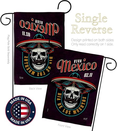 Miniatura 3 de Dia De Los Muertos Bandera Americana para Exteriores Paquete de Cartel de Césped Jardín Exterior Póster de Pared para Puerta Tumba Tapiz Decoración
