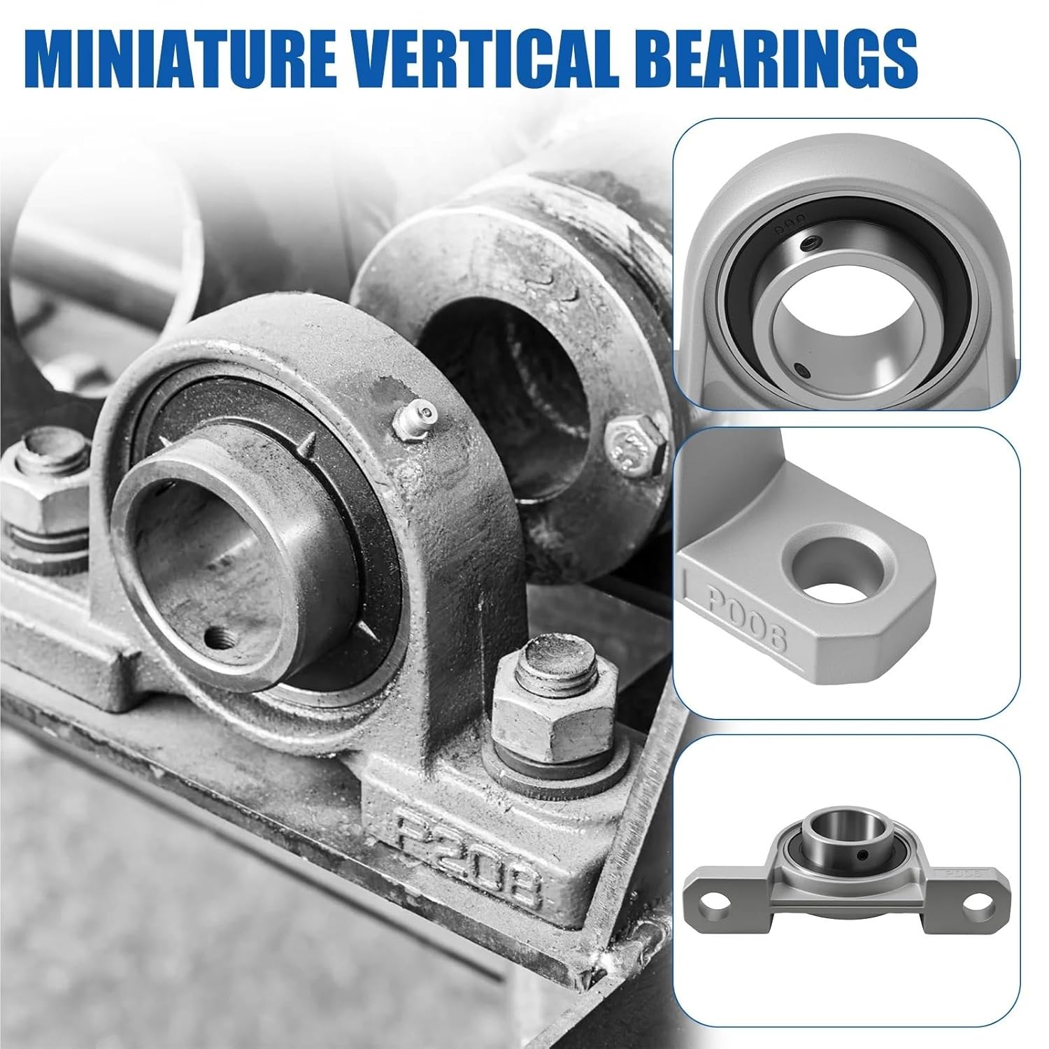 Suitable for Mechanical Equipment, a Set of Four 30mm Bearing housings with zinc Alloy Casings.