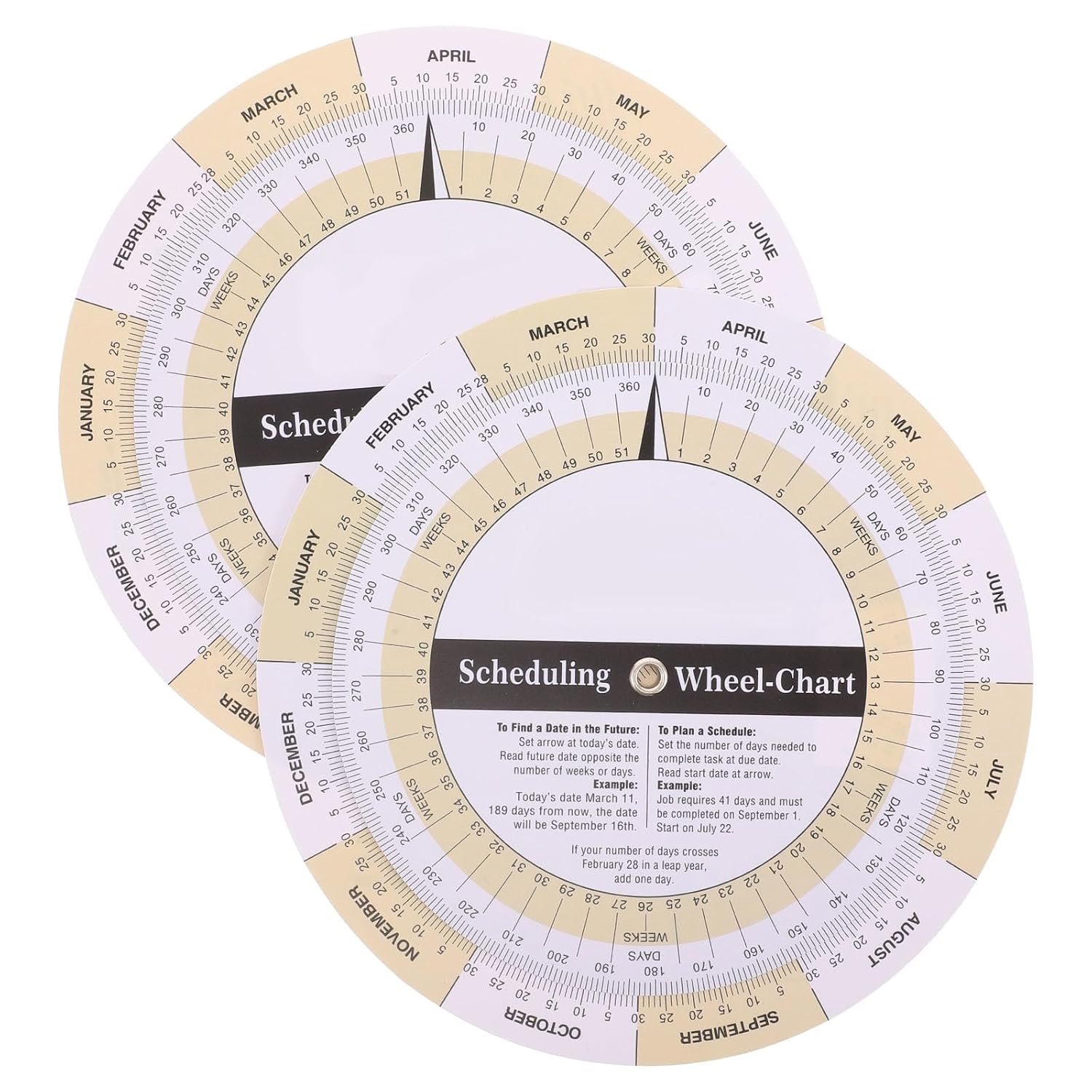 YARNOW 2pcs Pregnancy Due Date Calculator Wheel, Plastic Double Sided Pocket Size Pregnancy Wheel, Gestational Age Tracker for Pregnant Moms & Baby Shower