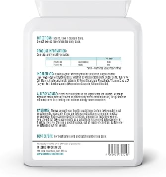 Vitamin D3 K2 | 3000 IU D3 + 100mcg K2 MK7 | 90 Capsules | Easy to Swallow Vit D Supplements | 1 a day Vegetarian UK-made formula | Cholecalciferol Form | 3 months supply