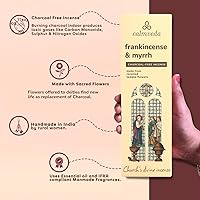 Vista 2 de Incienso de la iglesia y mirra – 80 varillas, sin carbón, hecho a mano con flores recicladas, incienso curativo espiritual