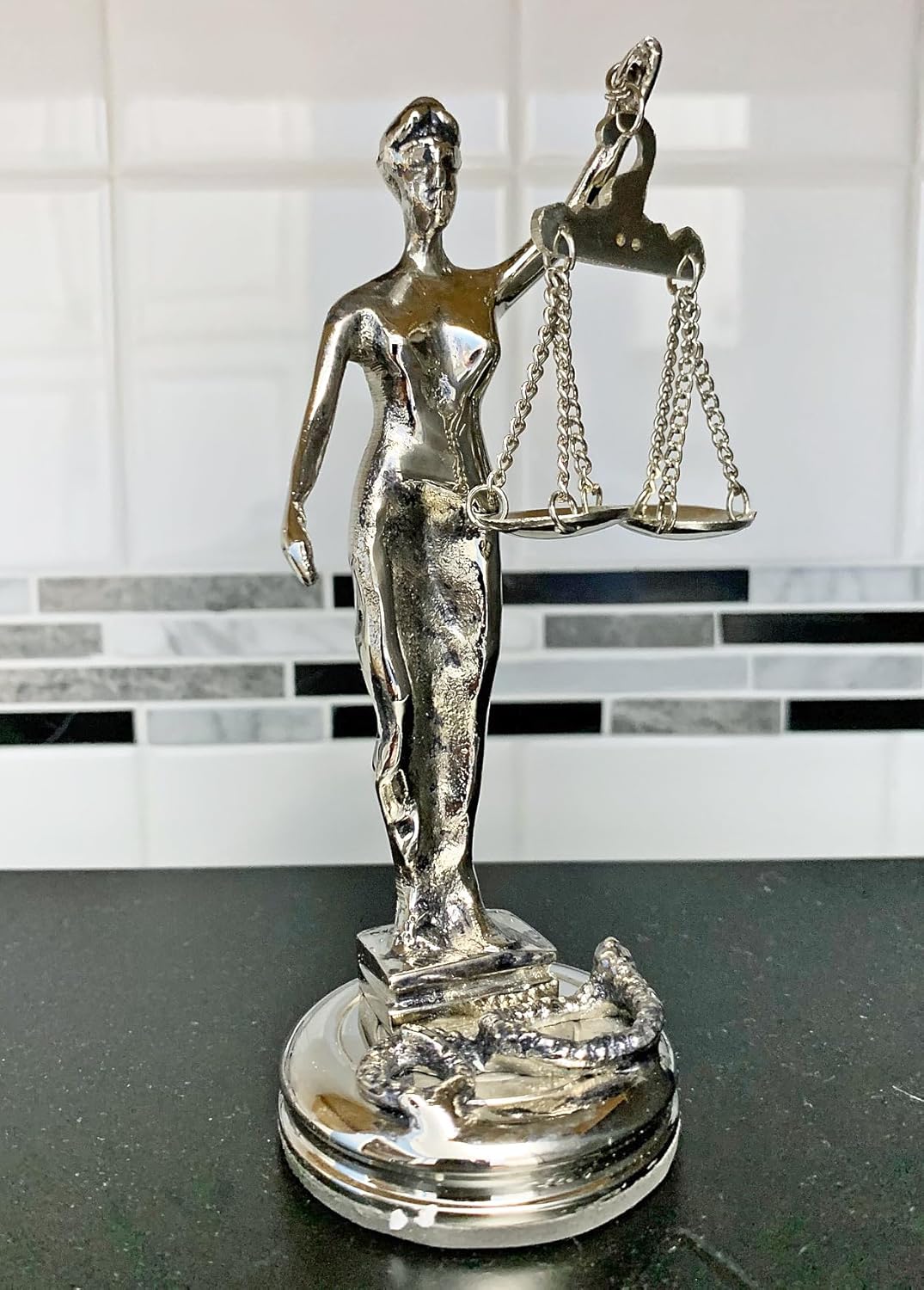 MINIATURE LADY JUSTICE DESKTOP SCULPTURE - LAWYERS AND LEGAL