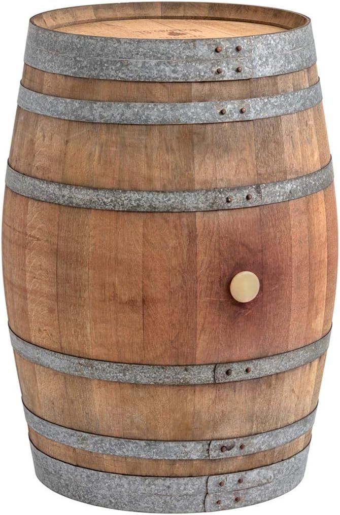 Oak Wine Barrel for Use as Table or Decoration - Height 95 cm, Volume 225 Litres