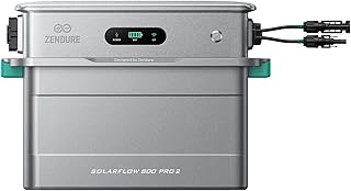 Zendure SF800 Pro 2 Balkonkraftwerk mit Speicher, Solarspeicher für Balkonkraftwerk 800W AC Ausgang mit 1,92kWh LiFePO4 Akku, Erweiterbar auf 11,52kWh, Plug & Play, IP65, KI-Energie Management System