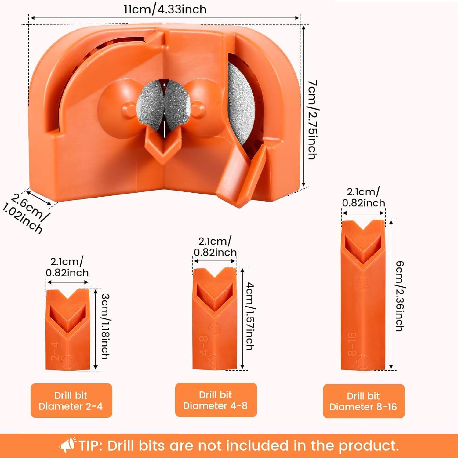 Electric Drill Bit Sharpener - Grinder Tool For 2-16mm HSS, Carbide, Cobalt & Twist Drill Bits