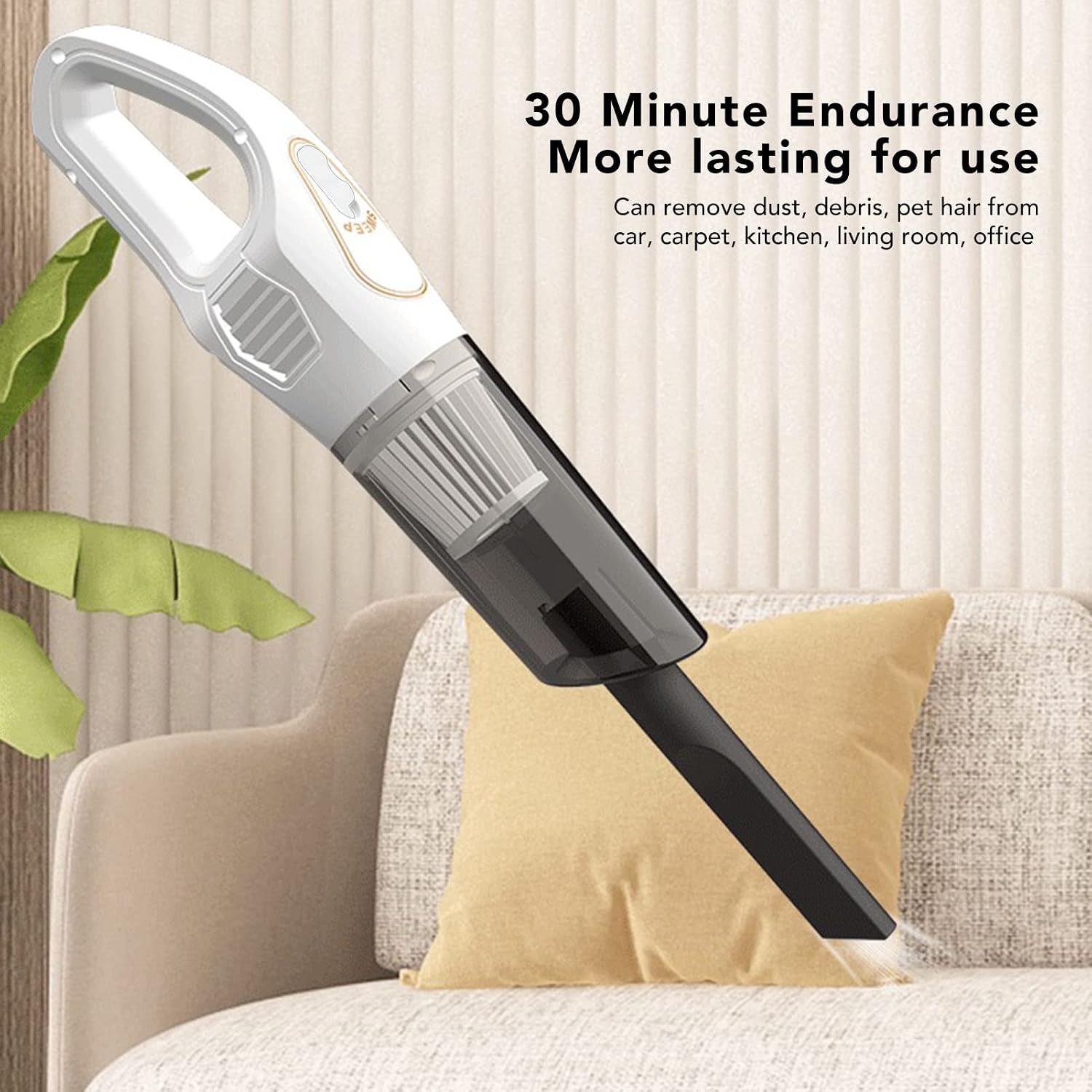Handheld Vacuum 120W 10000PA USB Rechargeable Cordless Portable Vacuum Cleaner for Car Stairs Carpet Kitchen