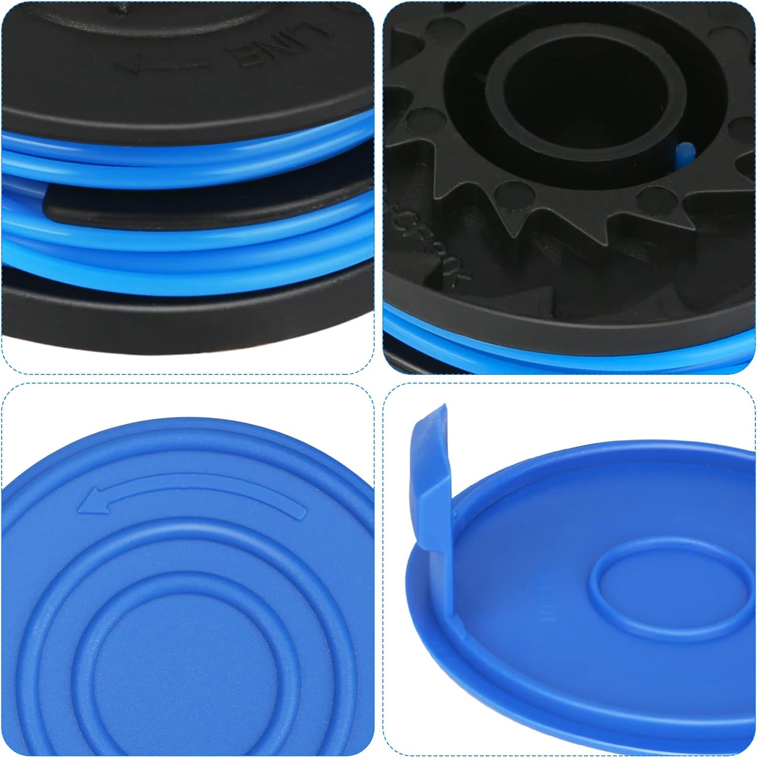 THTEN KST-120X KST 2040-06 String Trimmer Spool Replacement for Kobalt KST 120x-06 40 Volt 20ft Spool 0.065 inch Trimmer Line (Item 1520463,506892,808667)
