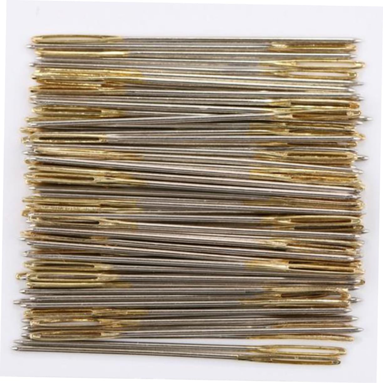 ULDIGI 100pcs Crewel Needles for Embroidery Heavy Duty Lei Needles Blunt Tip and Cross Stitch Knitting Sewing Medium Corrosion Resistant Use Easy to Store