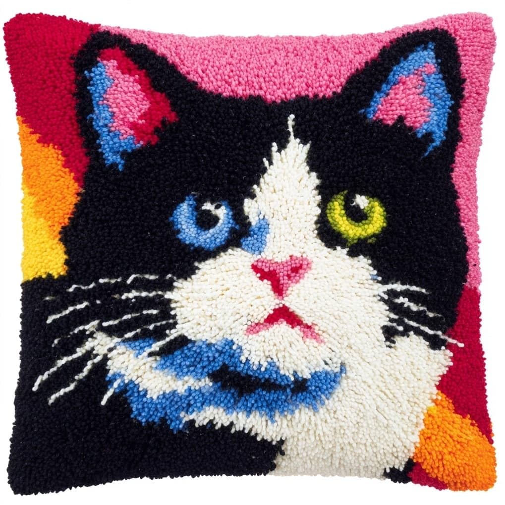 AxiangziK Latch Hook Kits for Adults Beginners,Animal Tuxedo cat