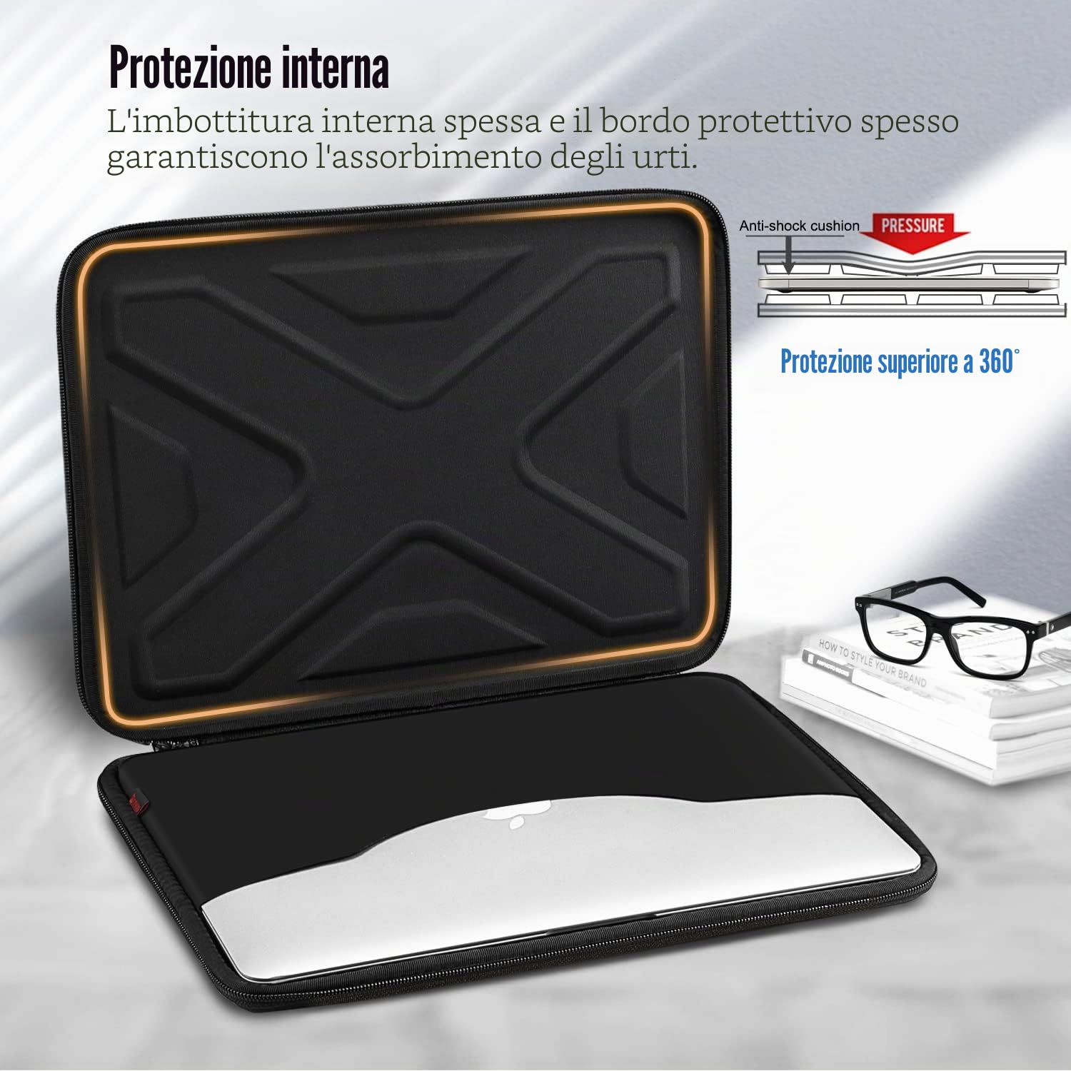 SITHON Porta PC Borsa, Sottile Rigida Custodia Protettiva per 13" MacBook Neo A18 Pro 2026, 13" MacBook Air M5 M4 M3 M2 2026-2022, 14" Macbook Pro 2026-2021 M5 Pro/Max M4 M3 M2 M1, 13" iPad Pro & Air