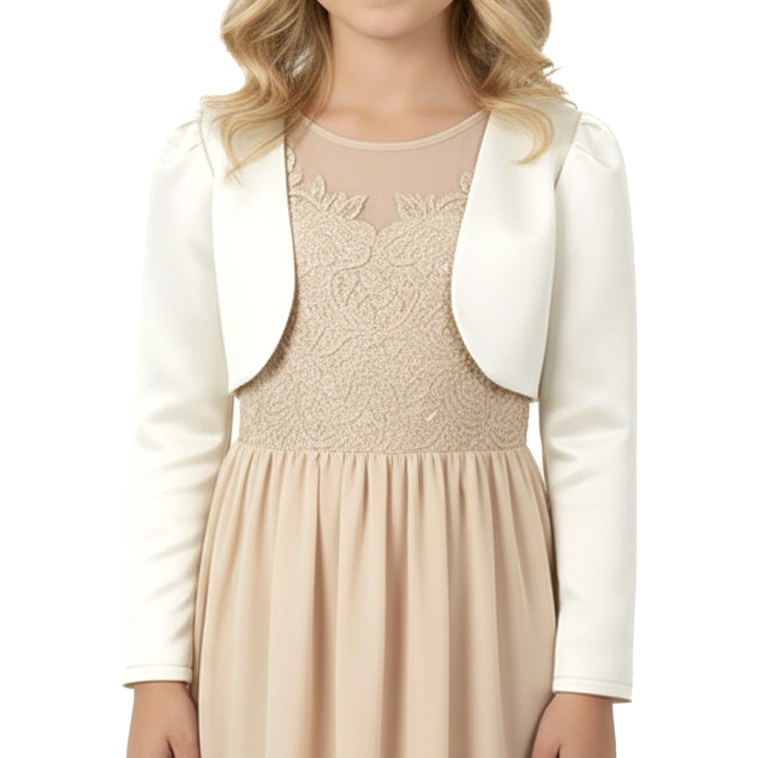 BlackButterfly Enfants Satin Manche Longue Boléro Filles