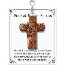 Pocket Prayer Cross Keychain for Women Men, Christian Faith Keepsake Gift, Acrylic Prayer Cross Charm for Keys Bags, Religious Gift for Baptism, Church Group, Daily Reminder