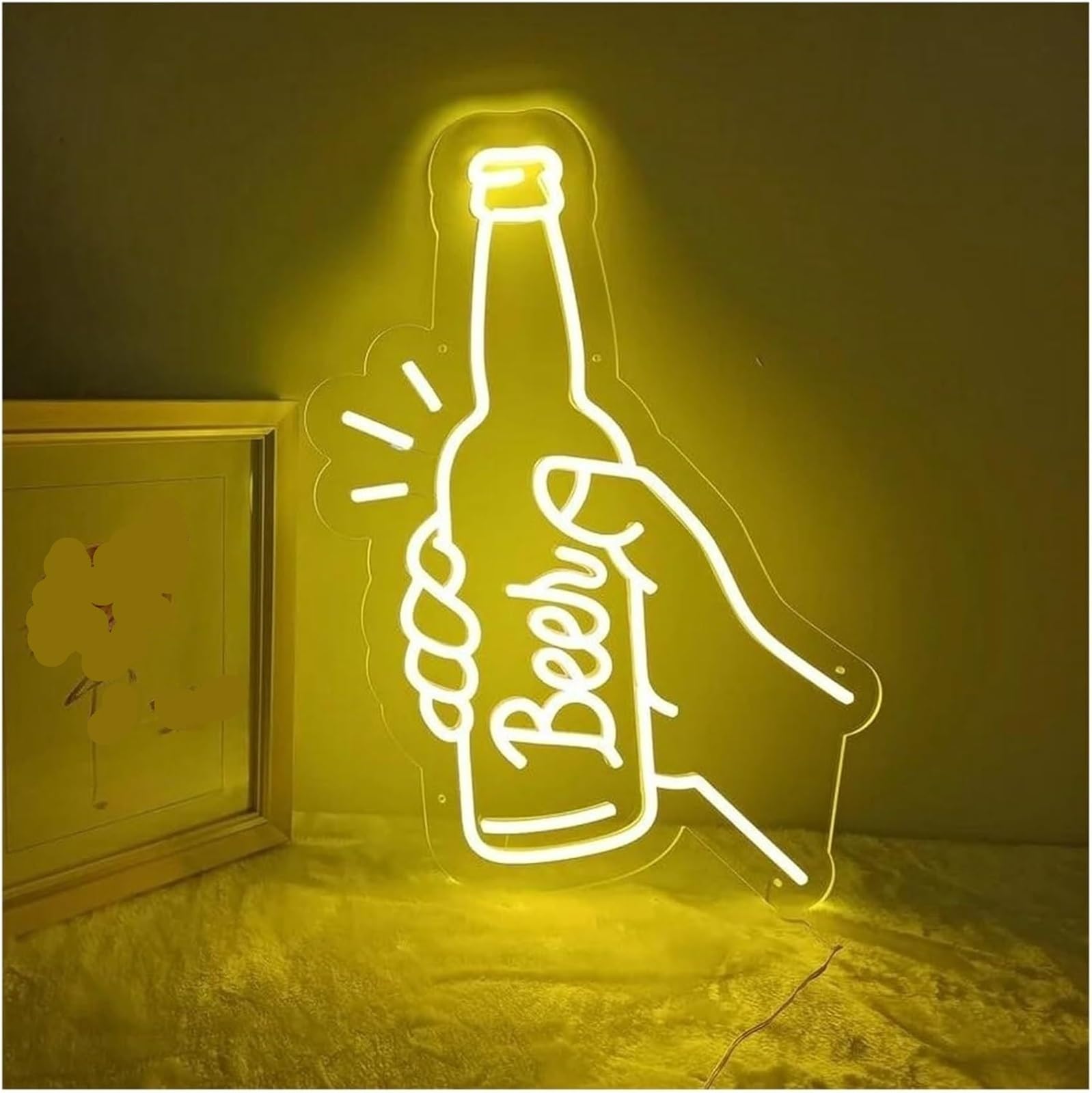 Wexxaii neon Light Sign for neon lamp loanword Beer Bottle for Signs for