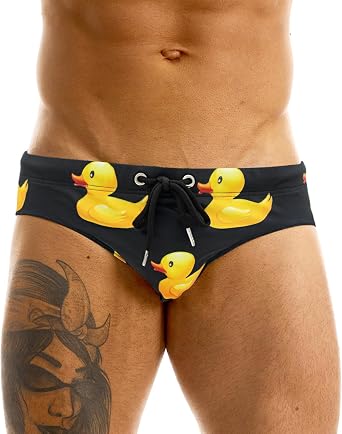 MIZOK Mens Sexy Cartoon Print Swim Bikini Funny Swimsuit