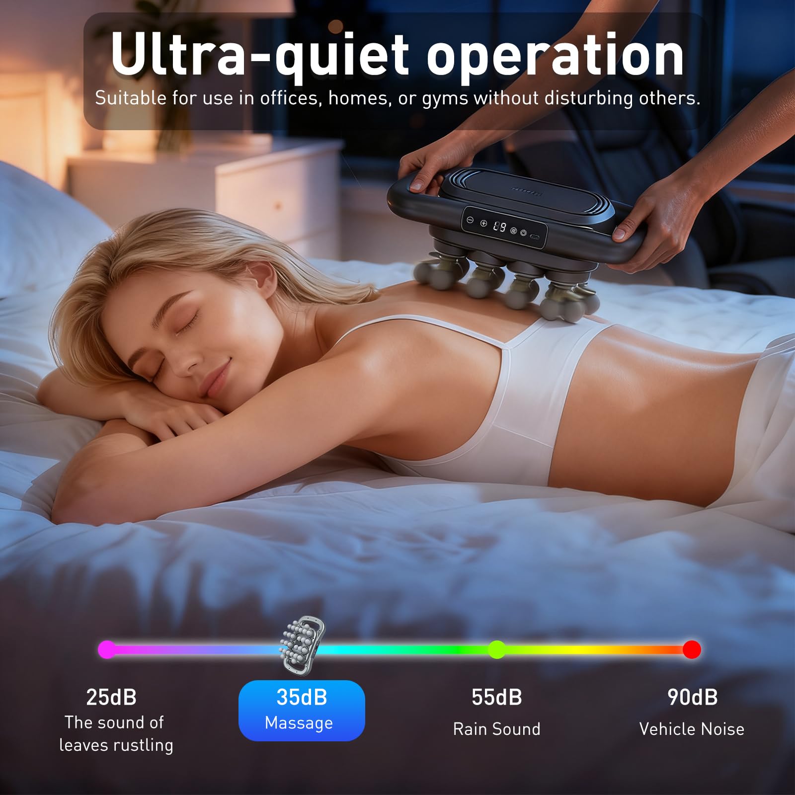 Upgrade 28 Head Massage Gun Set, Handheld Back Massager Gun,9 Speeds Electric Percussion Muscle Body Massager for for Neck, Shoulders, Upper Arms, Buttocks Legs Gifts for Men Women — view 5