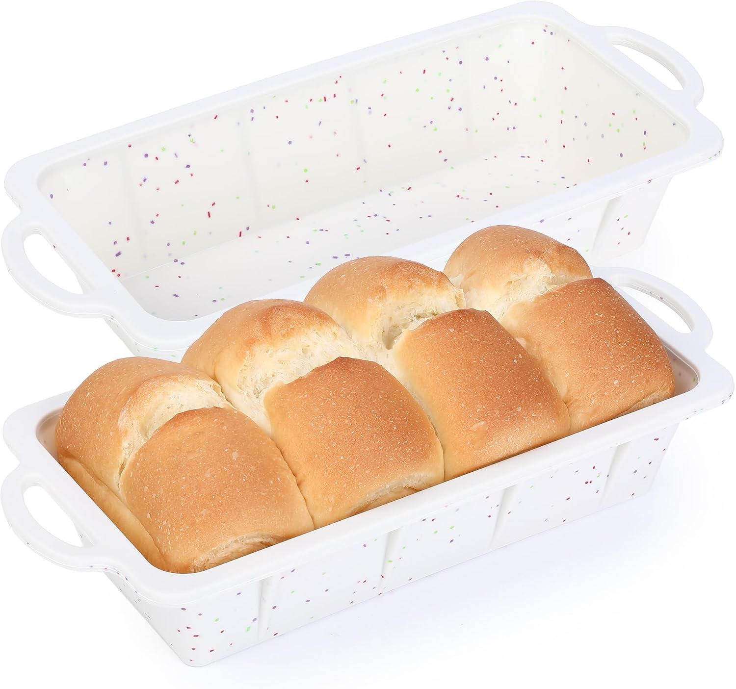 2-Pack Reusable Silicone Bread Loaf Pan Liners - Fits 9x5 Inch/1.5LB Pans, BPA Free