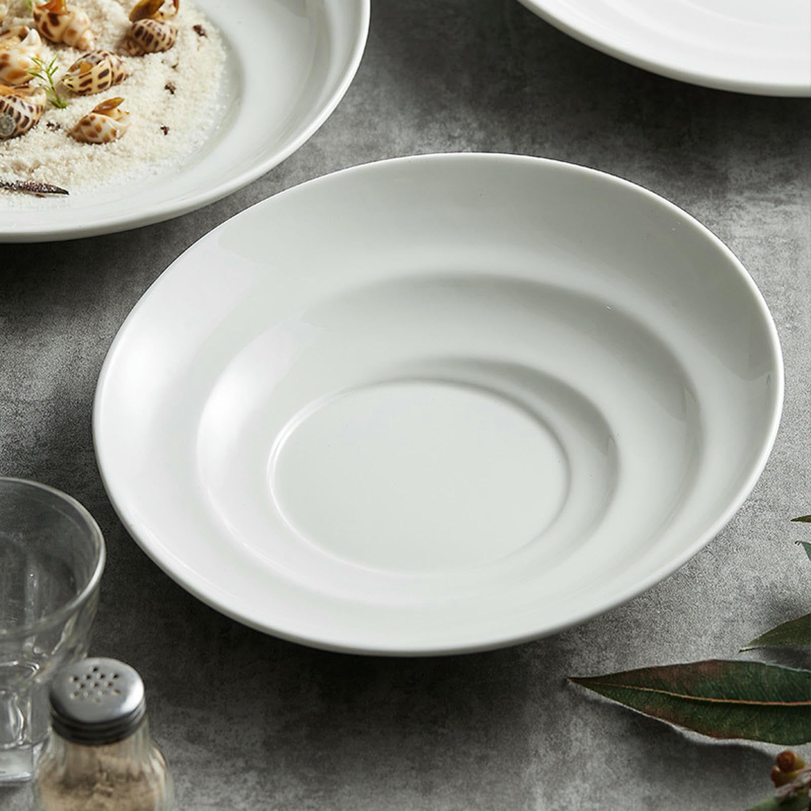 Ceramiczne jednokolorowe naczynia odporne na wysokie temperatury domowe wykwintne naczynia stołowe - 10-calowa elegancka linia