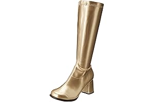Women's Gold Gogo Knee High Boot