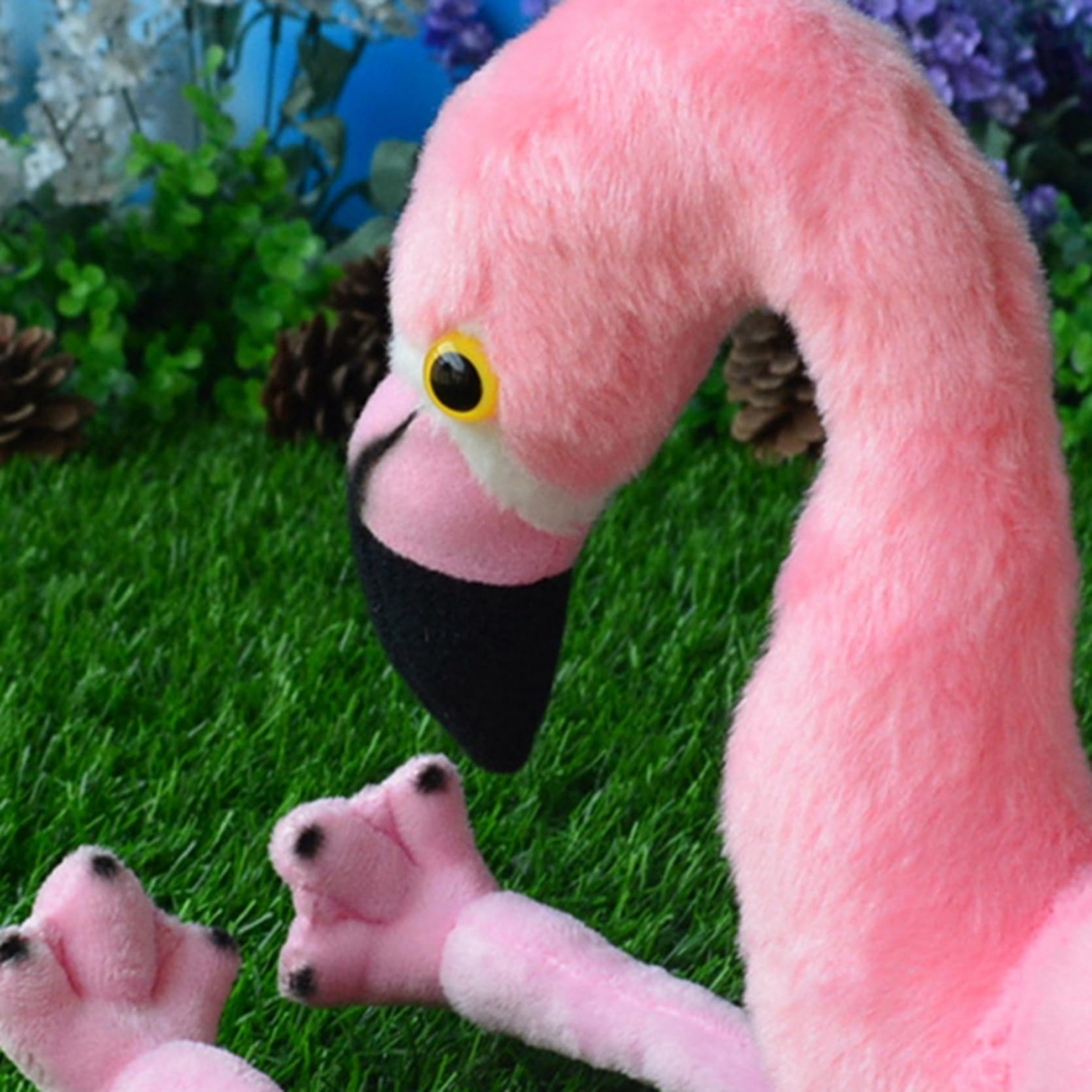 Amazon.co.jp: 縫いぐるみ フラミンゴ 紅鶴 かわいい おもちゃ 本物  