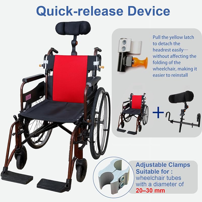 Cozyara Állítható Kerekesszék Fejtámla Ergonomikus Nyaktámasz Univerzális Kerekesszékhez
