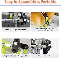 Vista 6 de Silla de ruedas para perro, 4 ruedas, soporte completo, ayuda ajustable para la movilidad de perros pequeños, carrito de asistencia para gatitos