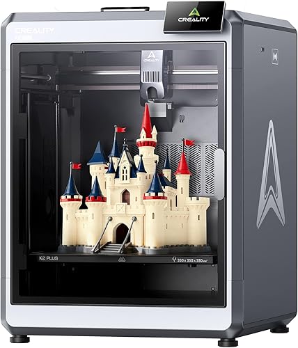 Creality Impresora 3D K2 Plus, compatible con impresión multicolor CFS, impresión rápida máxima de 23.622 in/s, cámaras AI duales, nivelación